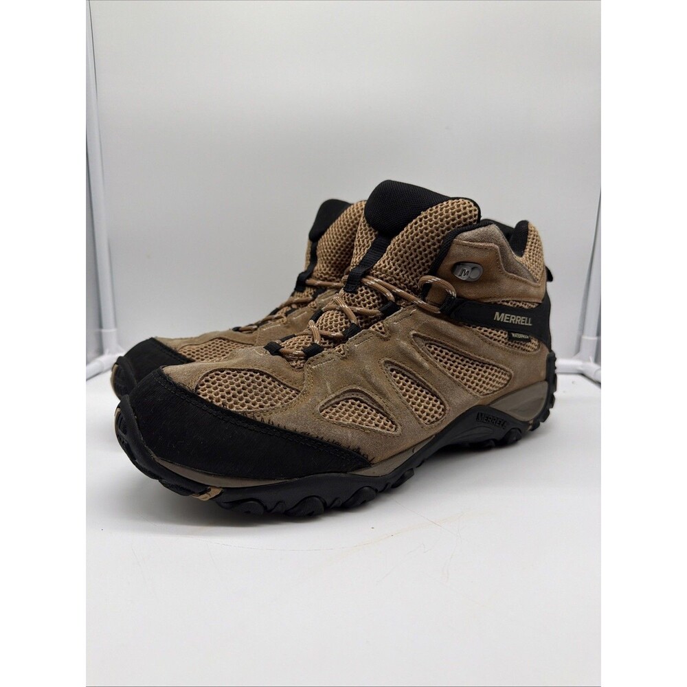 Merrell Boots Yokota Waterproof Hiking Shoes Men’s 12 Brown Rugged WP J036225